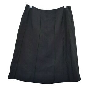Talbots Irish Linen Skirt‎ A-Line Career Office Wear Black Size 8